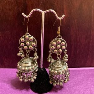 India Jhumka chandelier earrings